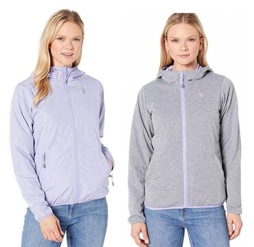 шапка женская из искусственного меха: Us.Polo.Assn 100% оригинал женская двухсторонняя ветровка с Америки