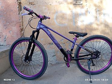 veloiped: BMX GTZ-598 dağ velosipedi - Rəng: bənövşəyi-qara, təkər haşiyələri — 1
