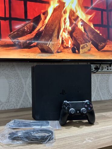 islenmis aspirator: İdeal PS4 SLİM+Orginal pult+kabellər. Konsolun bütün texniki
