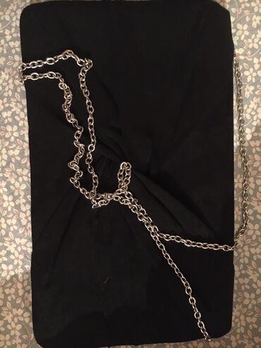 женские сумки кросс боди: Qara zərif axşam/klatç çantası (Next) - Rəng: tam qara - Forma