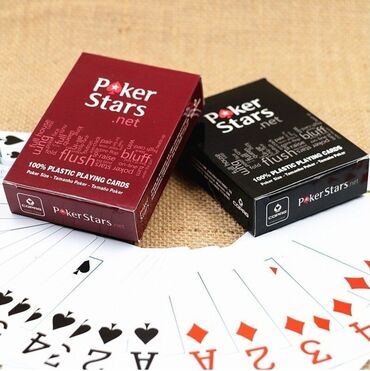 игровой карта: Пластиковые карты "poker stars" карты из 100% пластика известной