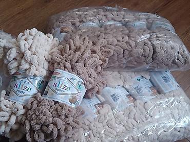 пряжа шерсть: Пряжа Alize Puffy (петельная, без спиц и крючка) по 2 упаковки по — 2
