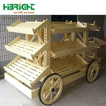 Оборудование для магазинов: Ağacdan hazırlanmış mobil satış və sərgiləmə arabası - Material — 1