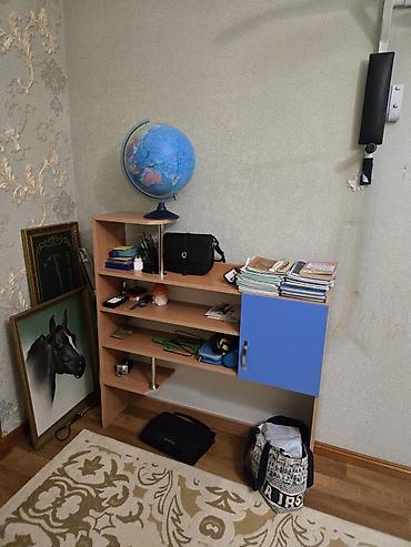 bunk bed: Детская мебельный комплект в одном стиле (бук с синими фасадами): - — 2