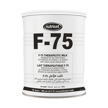 прохладный: Лечебное молоко Nutriset F-75 предназначено для начальной фазы лечения