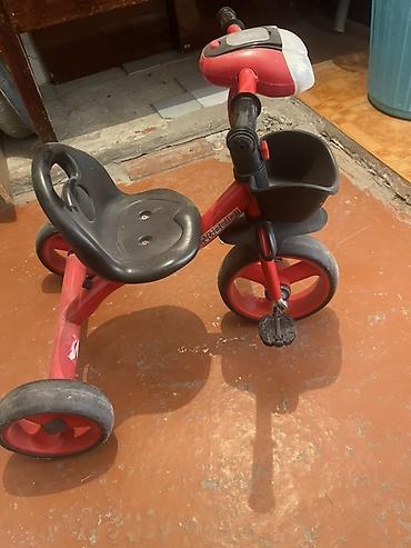 usag ucun: Uşaq üçtəkərli velosipedi - Rəng: qırmızı-qara - Ön pedallı — 3
