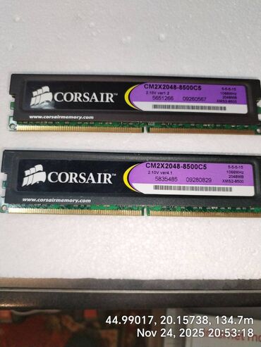 RAM Memorije: RAM Memorija 4GB (2x2GB) DDR2 DIMM 1066 MHz CORSAIR Odlična memorija na lalafo.rs — 9 RAM Memorije: RAM Memorija 4GB (2x2GB) DDR2 DIMM 1066 MHz CORSAIR Odlična memorija — 9