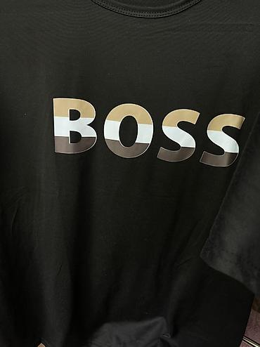 Футболки: Мужская футболка, L, XL, 2XL, Boss, Новый, цвет - Черный — 3