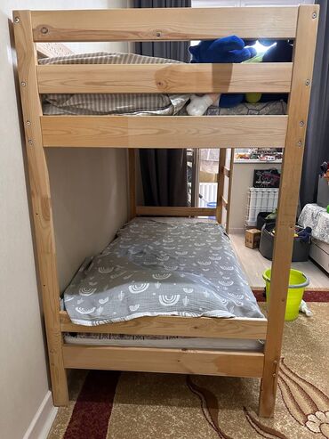 Двухъярусные кровати: Кровать Ikea двухярусная 200 / 90 Цена без матрасов, с матрасами -