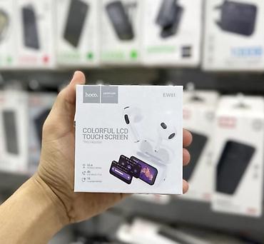 ace pro: Беспроводные наушники Hoco EW81 TWS с цветным сенсорным LCD-экраном на — 1