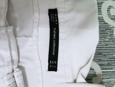 cigaret pantalone zara: S (EU 36), bоја - Bela, Jednobojni