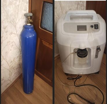 tibbi oksigen aparati: Oksigen balonu aparatiyla birge satılır. Cox az islenib teze kimidir