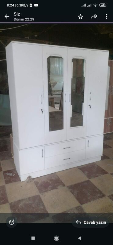 Dolablar: Yeni, Açılan, 4 qapılı Düz dolab, Qarderob, paltar dolabı, Azərbaycan — 6