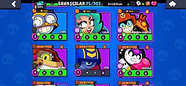 et doyen: Brawl Stars hesabı – 33,012 qəhrəman gücü (üst paneldə görünür) — 8
