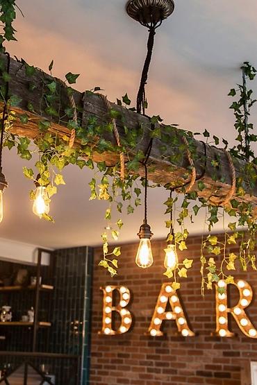 Люстры: Люстра из дерева Подвесной светильник в стиле лофт/рустик из массива — 15