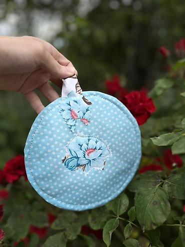bamboo tekstil: Mətbəx üçün dairəvi tutacaqlar dəsti – parça pot-holder/əlcəklər - — 9