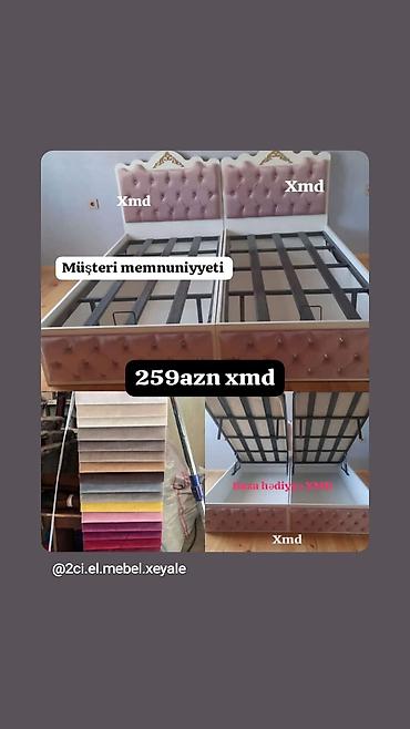 iki: Mebel: Yumşaq başlıqlı iki ədəd tək nəfərlik çarpayı dəsti - Başlıq — 1