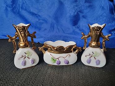 case coca cola: Trodelni nov porcelanski dekorativni set 1920g+. Trodelni set — 6