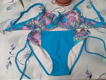 женская вагина: Раздельный купальник, С косточками, 3XL (EU 46)