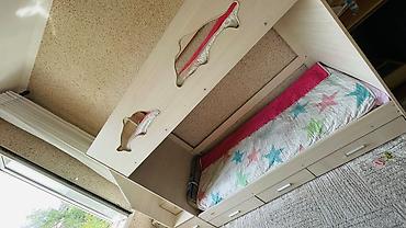 bunk bed: Двухъярусная детская кровать, Б/у, ЛДСП — 3
