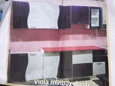 Mətbəx mebeli: Az işlenmiş metbex mebeli Viola mətbəx dəsti müasir dizaynı və