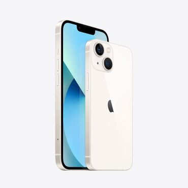 Apple iPhone: IPhone 13, Б/у, 128 ГБ, Белый, Защитное стекло, Кабель, Чехол, 83 %