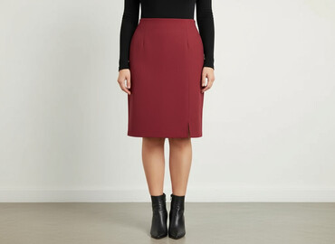 bordowa spódnice plisowane: Women`s skirt, size 2XL