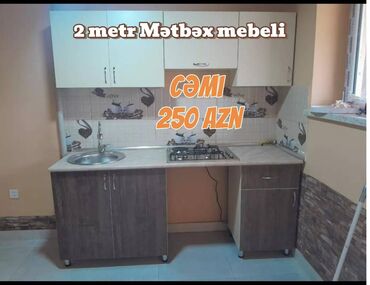 истикбал мебель в баку: 🔥 UCUZ və KOMPAKT Mətbəx Mebeli – 2 metri yalnız 250 AZN! 🔥 👀 Sadə