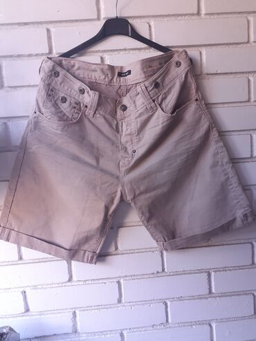 Shorts, Britches: 4XL (EU 48), color - Beige, Single-colored