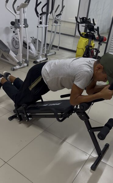 Скамьи для жима: Скамья для жима лёжа Гиперэкстензия: 11000 сом Тренажер для пресса — 9