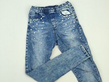 krótkie spodenki jeansowe z koronką: Jeans, S (EU 36), condition - Good