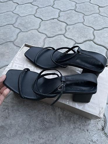 Босоножки, 41, Massimo Dutti, Новый, цвет - Черный