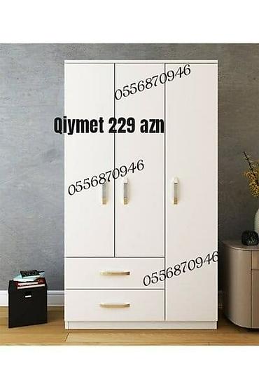ağ stol: Dolap qarderop Ağ rəngli, funksional geyim dolabları Model — 4