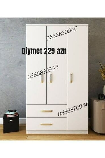 Dolablar: Yeni, Açılan, 3 qapılı Düz dolab, Qarderob, paltar dolabı, Azərbaycan — 2
