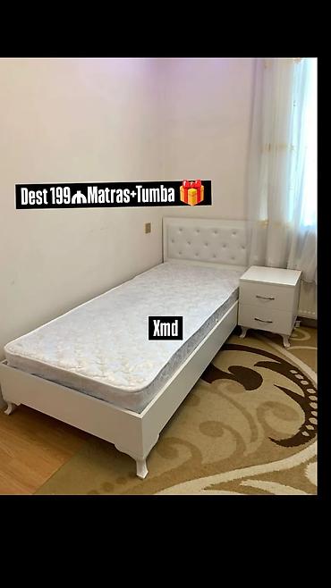 гладильная тумба: Tək nəfərlik çarpayı dəsti — çarpayı + tomba + matras hədiyyə — 2