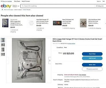 Stilski čiviluci: IKEA LOGGA zidna vešalica - Model: LOGGA - Materijal: metal — 5