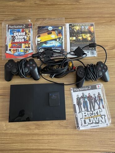 ipat mini 2: Saz vəziyyətdə Sony PlayStation 2 konsolu iki orijinal pult, yaddaş