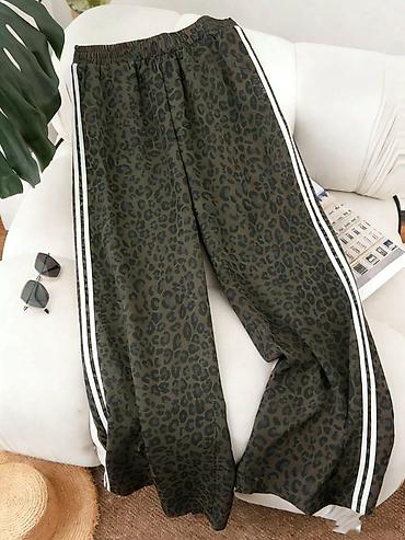 Pantalone: Ženske široke pantalone sa leopard printom - Kroj: široke nogavice — 8