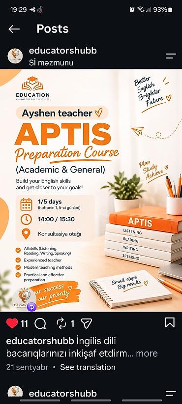 1c program yukle: Xarici dil kursu, İngilis dili, Uşaqlar üçün, Abituriyentlər üçün — 2
