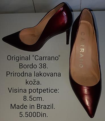 Salonke: Original Carrano salonke - Model: bordo, špic - Veličina: 38 - — 2