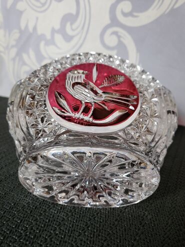 Činije: Korpa nova kristal,rucni rad Anna Hutte iz 70ih. Korpa,sve na njoj — 13