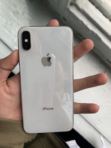 чихол айфон: IPhone X, Б/у, 64 ГБ, Белый, Чехол, 73 %