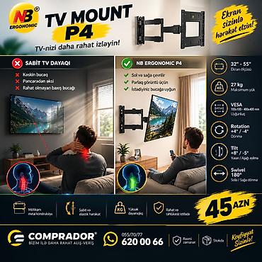 🛠️🖥️ North Bayou (NB) P4 televizor kronşteyni - yüksək hərəkətliliyə