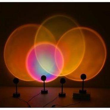 staklene case maxi: 🌅 NOĆNA LAMPA – SUNSET / RAINBOW PROJEKTOR LED USB Lampa – Zalazak — 7