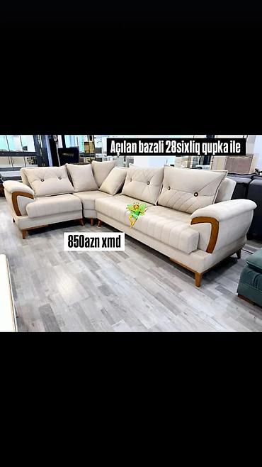carpayilar divanlar: Açılan-bazalı künc divan dəsti - L formalı künc divan - Açılan — 1