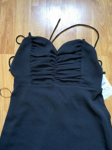 latex haljine: Zara M (EU 38), color - Black, Evening, With the straps