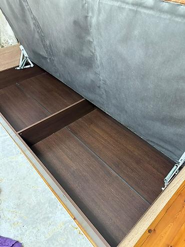 bunk bed: Б/у Односпальная кровать с подъемным механизмом и вместительным — 2