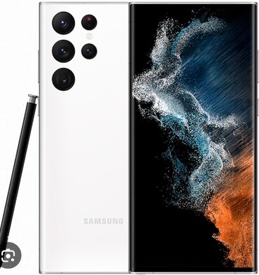 самсунг а03s: Samsung Galaxy S22 Ultra, Колдонулган, түсү - Ак, 1 SIM