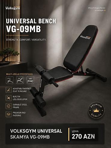 dirəklər: Volksgym Universal Skamya VG-09MB - Universal bench: güc, rahatlıq və — 1