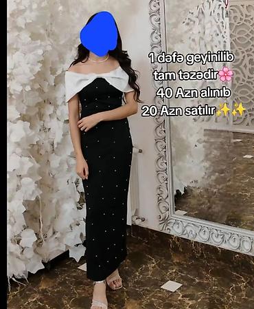 ziyafət cantaları: Məhsul: Zərif qadın gecə/libas donu - Rəng: Qara, ağ yaxalı detal - — 1